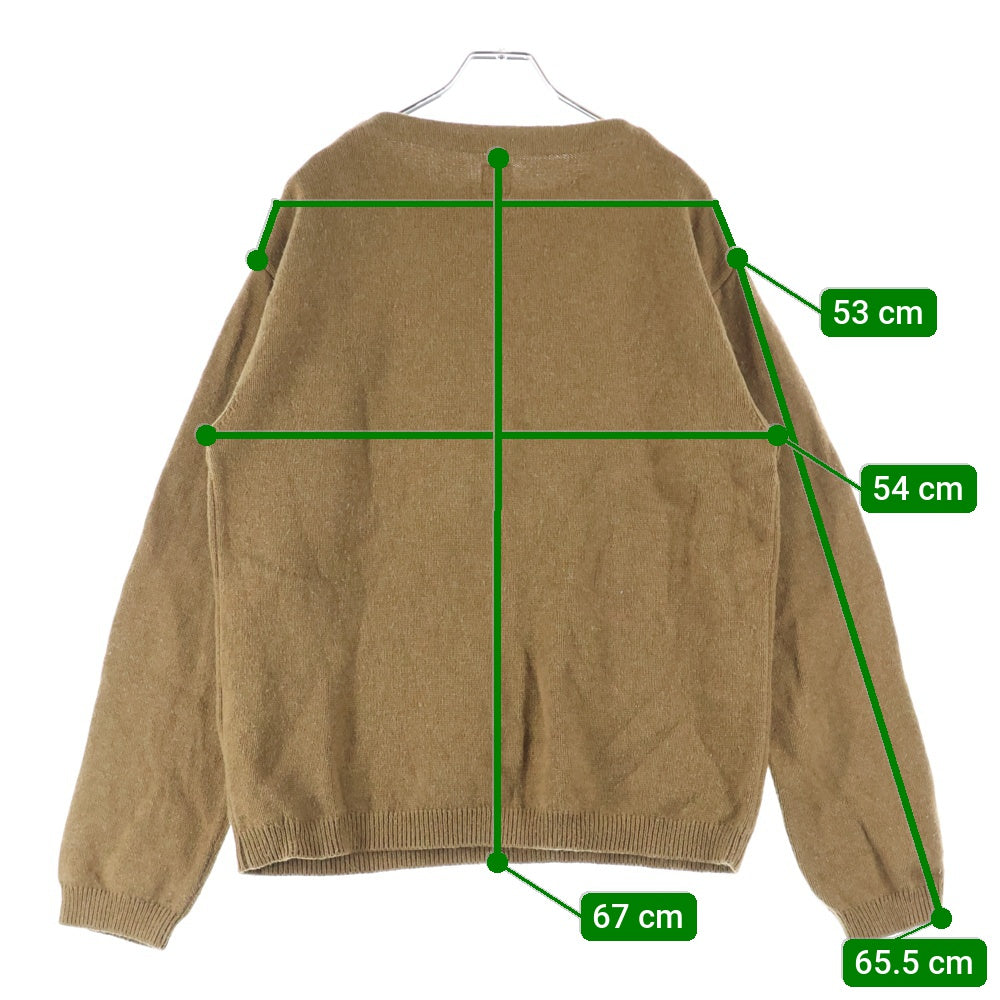 HUMAN MADE(ヒューマンメイド) HEART L/S フロントハートロゴ クルーネックニットセーター HM28CS018 ベージュ