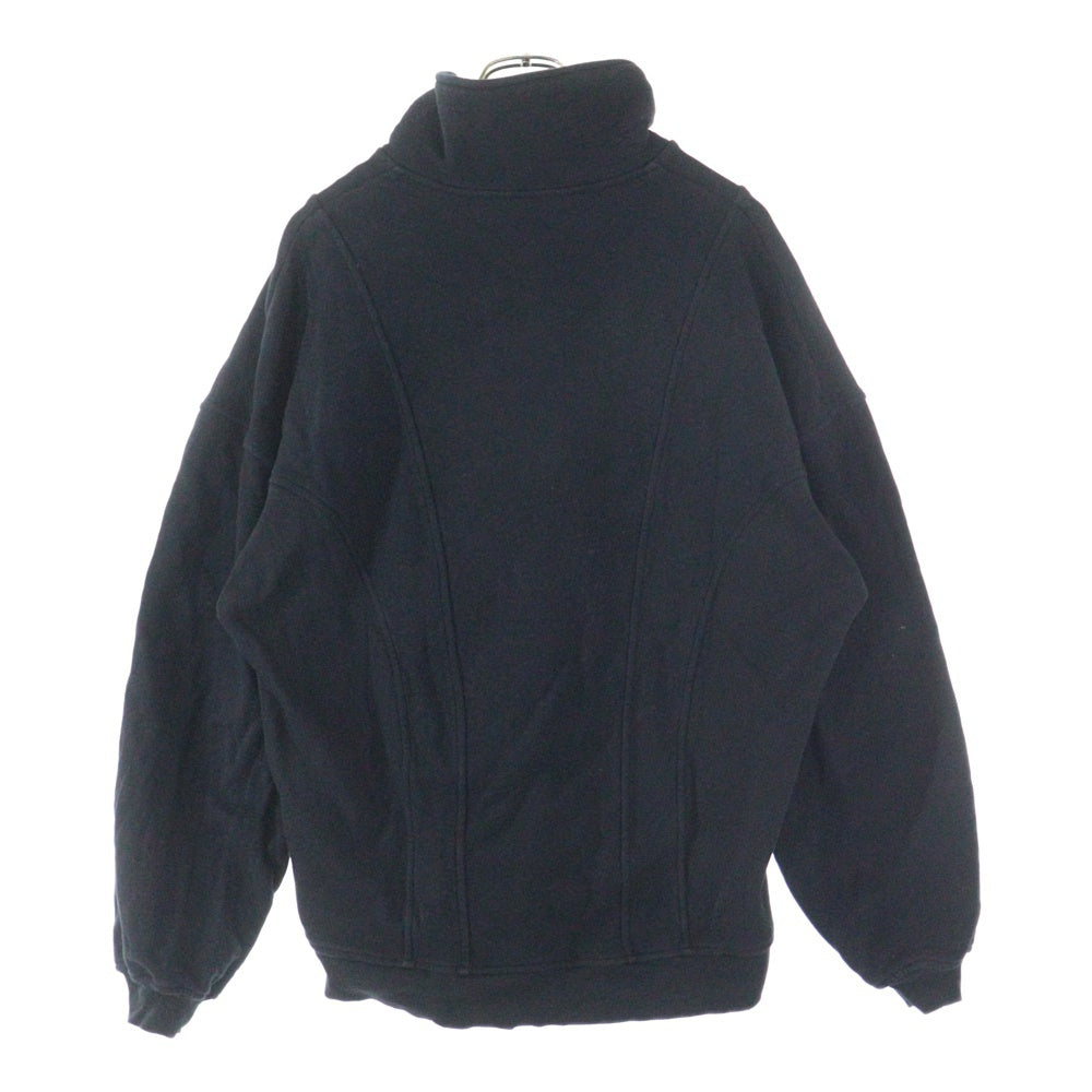 SAINT LAURENT PARIS(サンローランパリ) ロゴ刺繍 ハーフジップ スウェットシャツ トレーナー YP53 2023 00488 ブラック