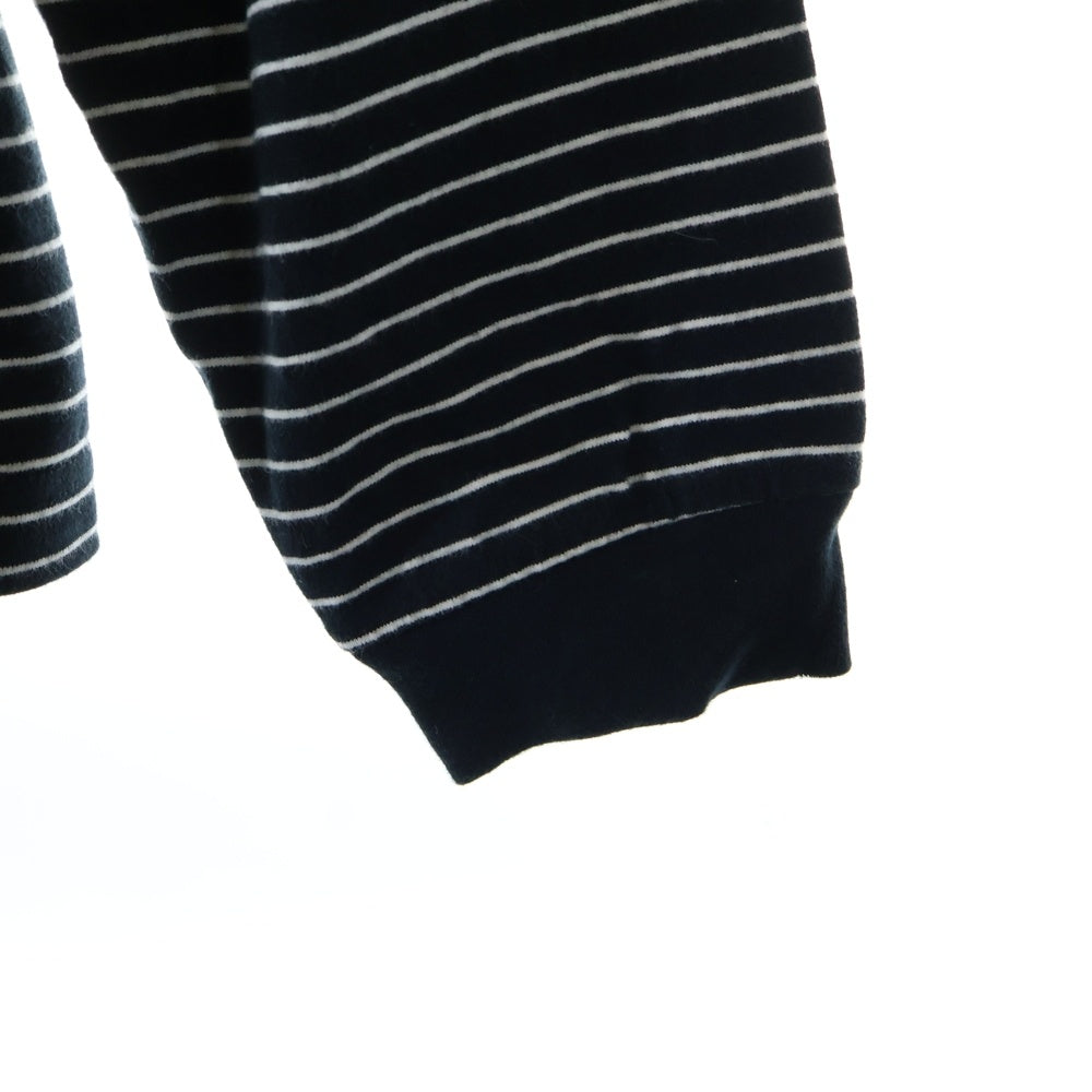 STUSSY(ステューシー) タートルネックロゴ ボーダーロングスリーブTシャツ ブラック