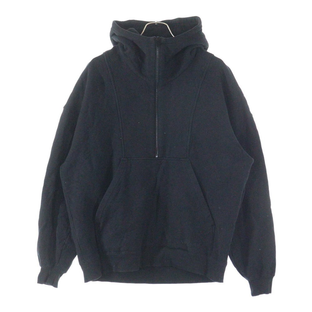 SAINT LAURENT PARIS(サンローランパリ) ロゴ刺繍 ハーフジップ スウェットシャツ トレーナー 802136 Y36SW ブラック