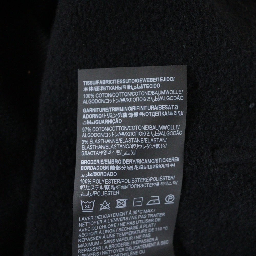 SAINT LAURENT PARIS(サンローランパリ) ロゴ刺繍 ハーフジップ スウェットシャツ トレーナー 802136 Y36SW ブラック