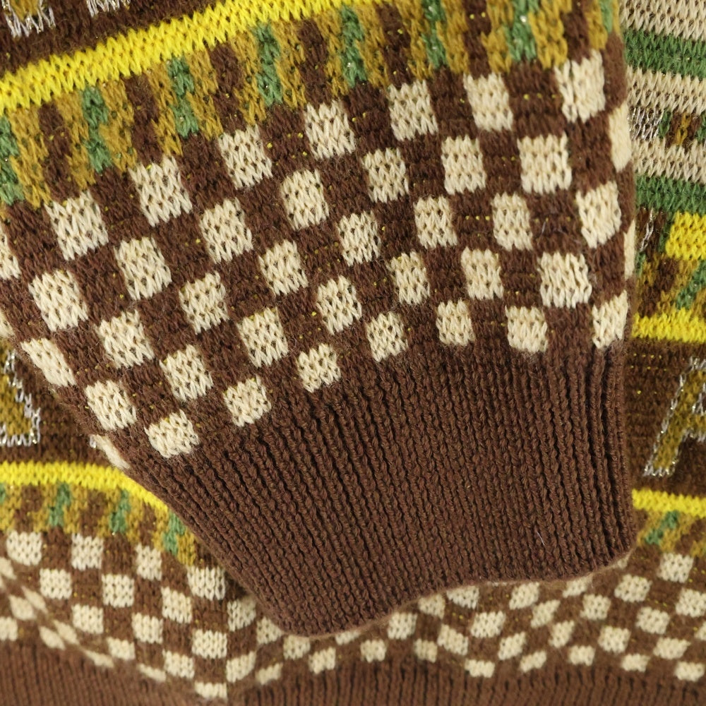 KENZO(ケンゾー) Fairisle Crew Jumper L ケンゾー フェアアイル イエロー 総柄 ニット セーター FD65PU4153CJ