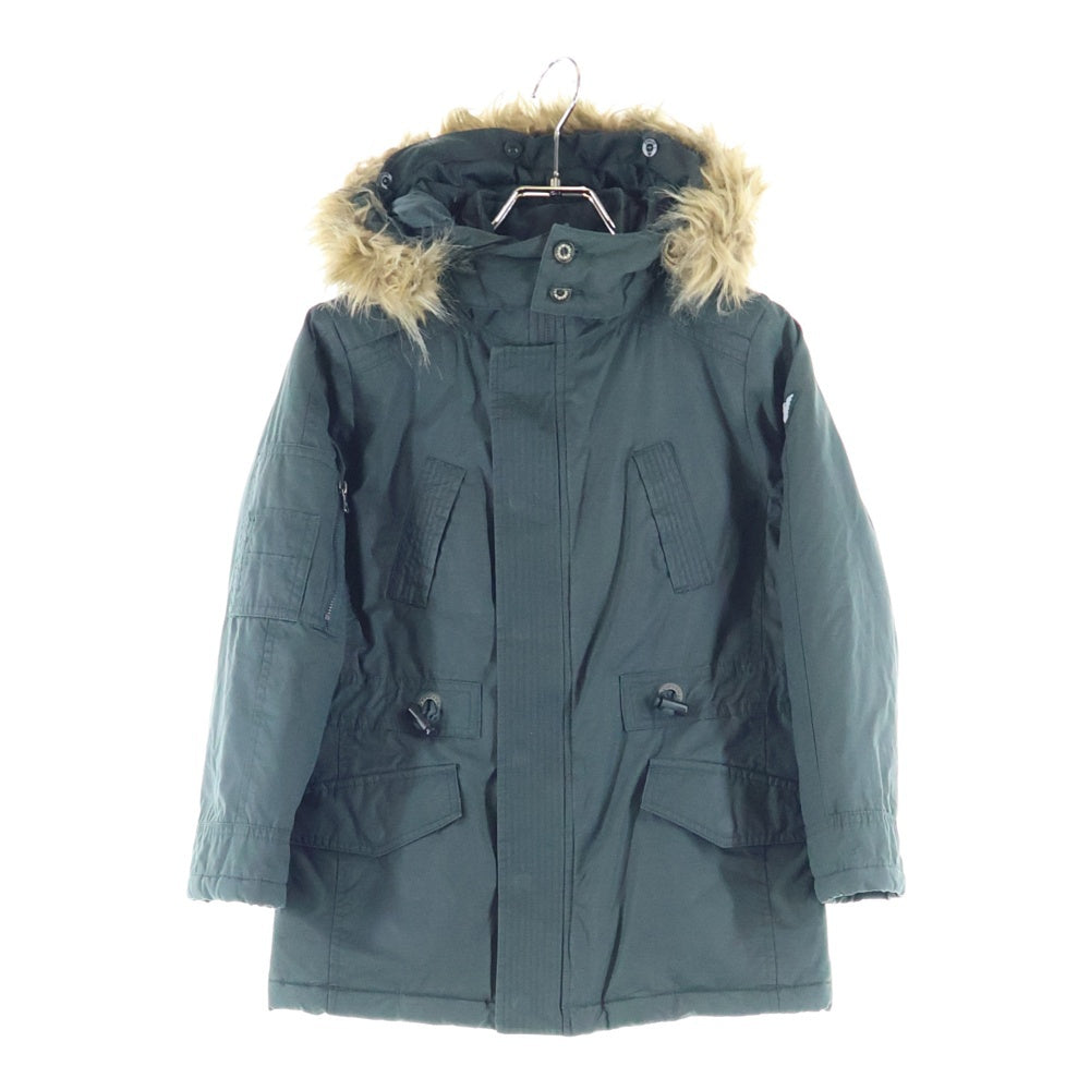 ARMANI(アルマーニ) ロゴパッチライナー付き ファーフライトジャケット キッズ グリーン