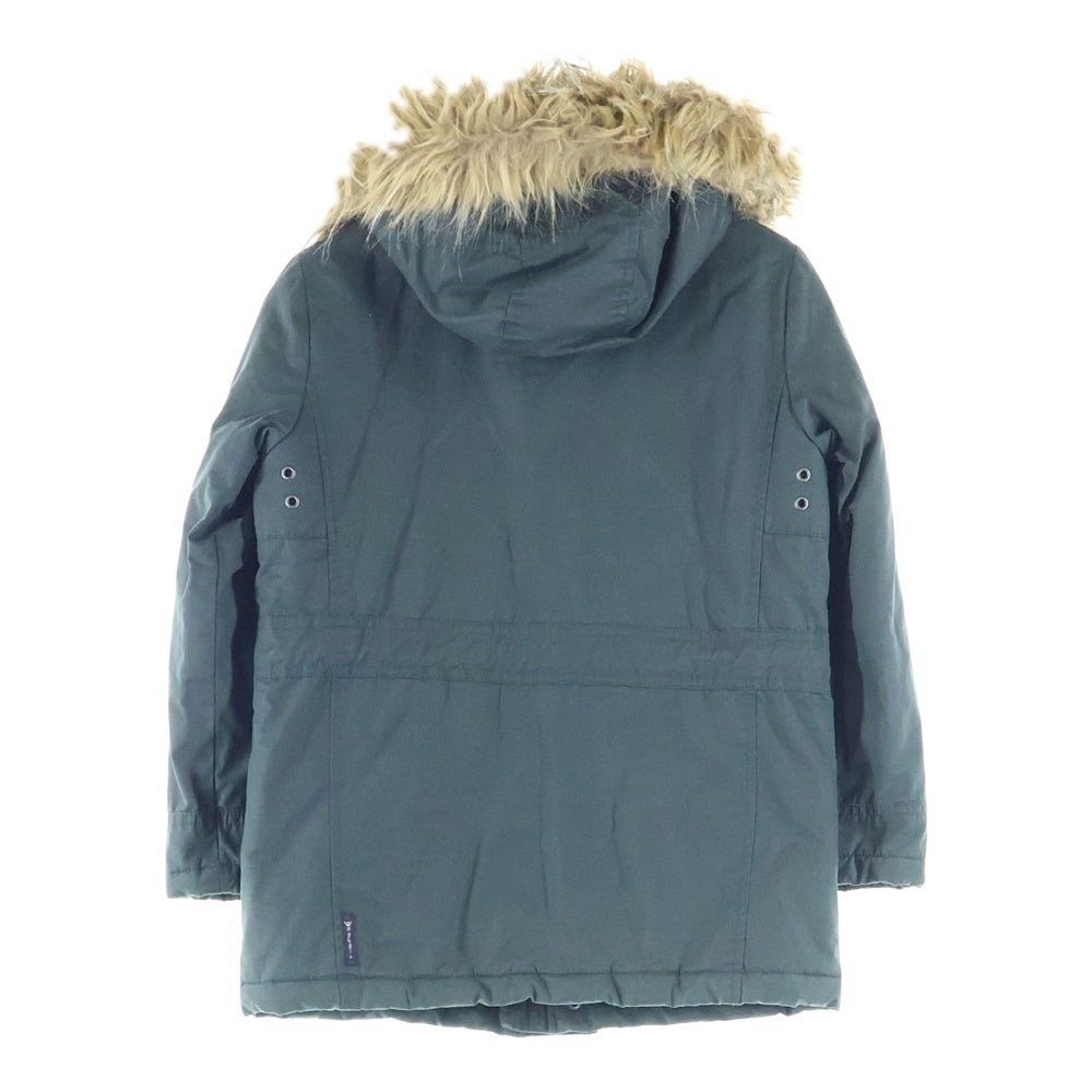 ARMANI(アルマーニ) ロゴパッチライナー付き ファーフライトジャケット キッズ グリーン