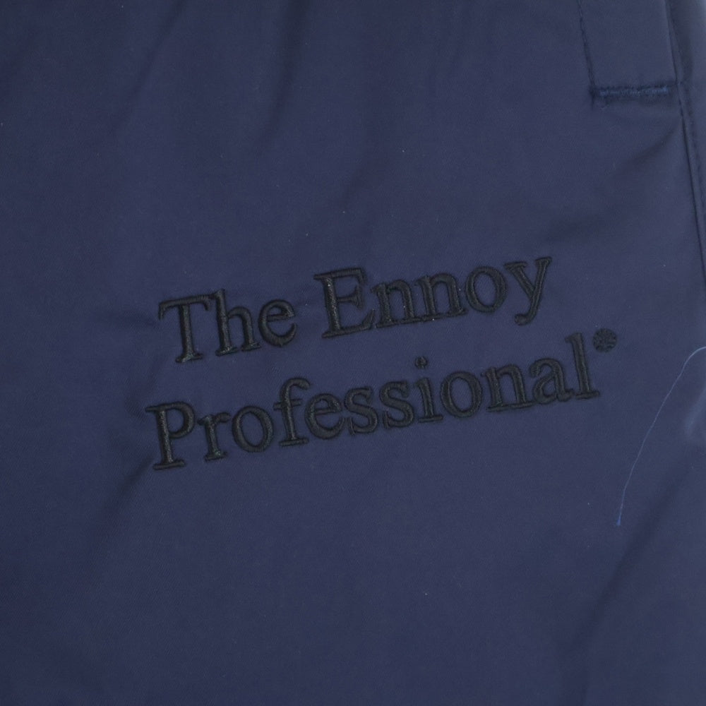 ENNOY(エンノイ) 24AW PADDED PANTS ロゴ刺繍 ナイロンパンツ ネイビー AW24BRENPT05LP