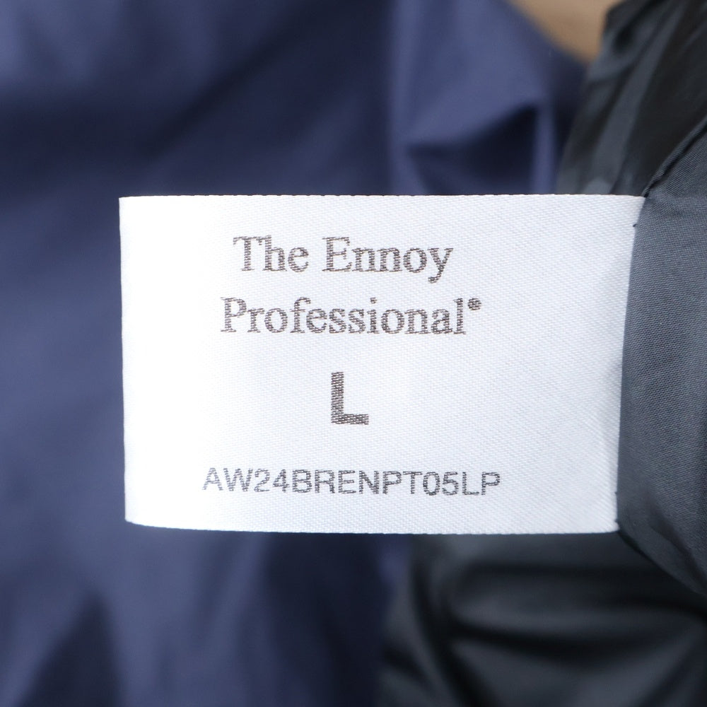 ENNOY(エンノイ) 24AW PADDED PANTS ロゴ刺繍 ナイロンパンツ ネイビー AW24BRENPT05LP