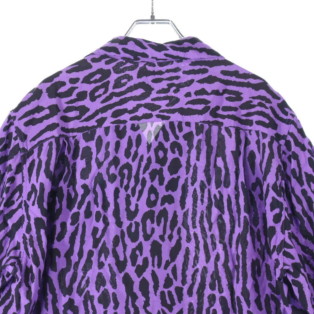 WACKO MARIA(ワコマリア) 22SS HAWAIIAN SHIRT レオパード 柄 半袖シャツ パープル 22SS-WMS-HI05