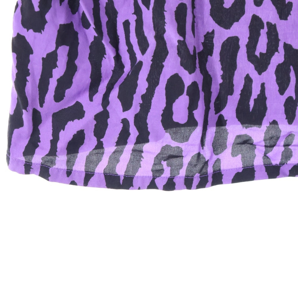 WACKO MARIA(ワコマリア) 22SS HAWAIIAN SHIRT レオパード 柄 半袖シャツ パープル 22SS-WMS-HI05