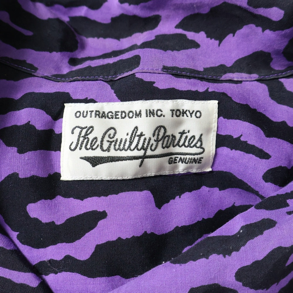 WACKO MARIA(ワコマリア) 22SS HAWAIIAN SHIRT レオパード 柄 半袖シャツ パープル 22SS-WMS-HI05