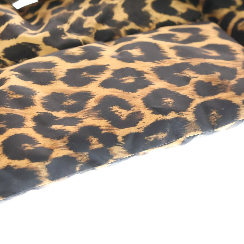 SAINT LAURENT PARIS(サンローランパリ) 21AW レオパード パッデッドマフラー ブラック/ブラウン 668606 3YH68