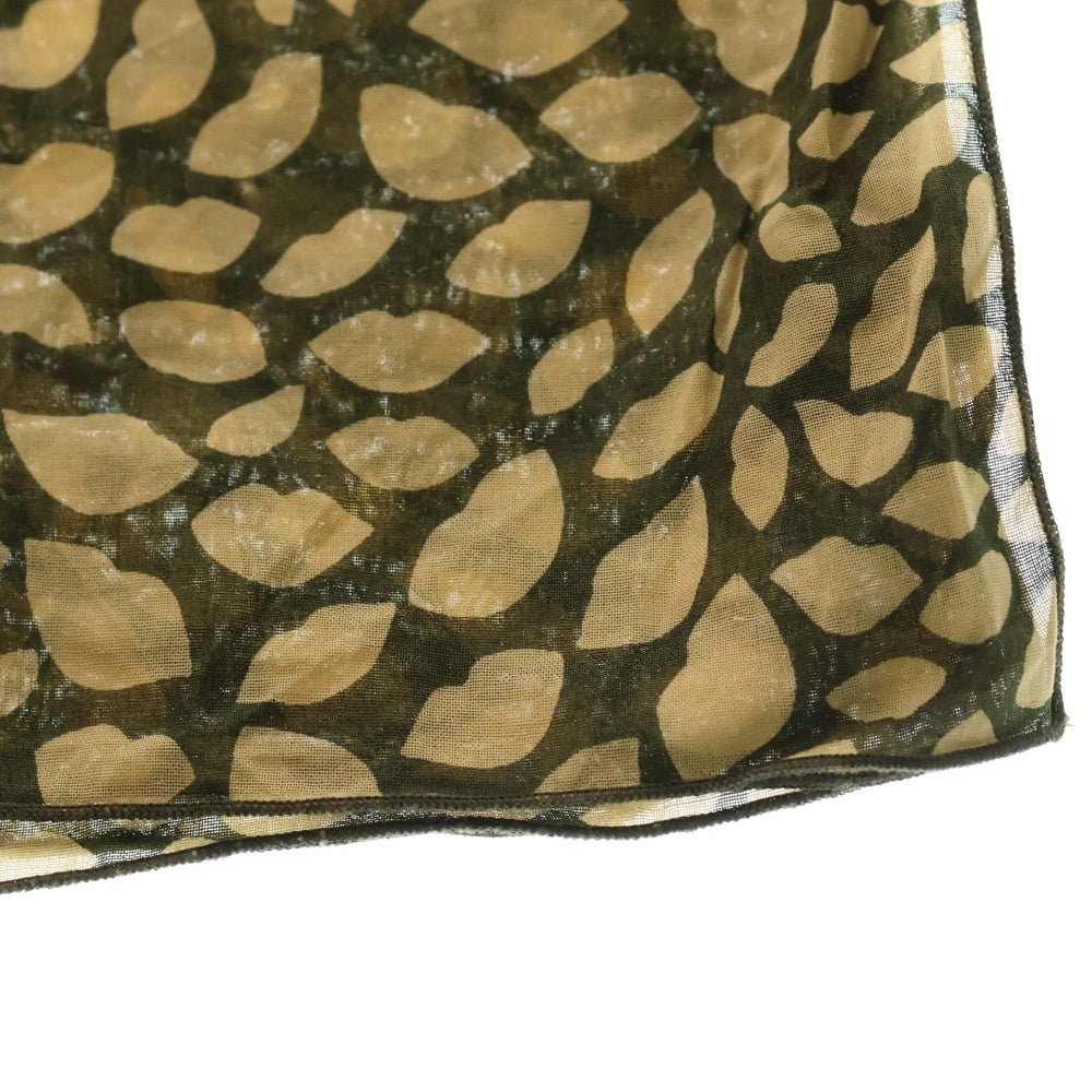 SAINT LAURENT PARIS(サンローランパリ) ロゴプリント 総柄 スカーフ ベージュ