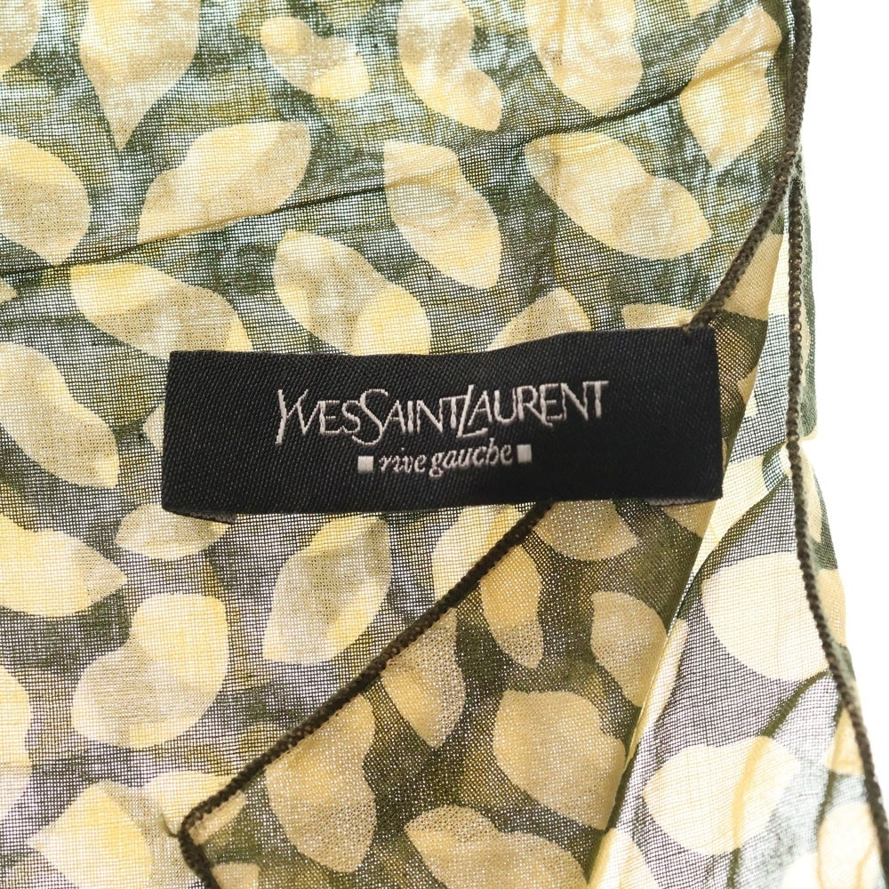 SAINT LAURENT PARIS(サンローランパリ) ロゴプリント 総柄 スカーフ ベージュ