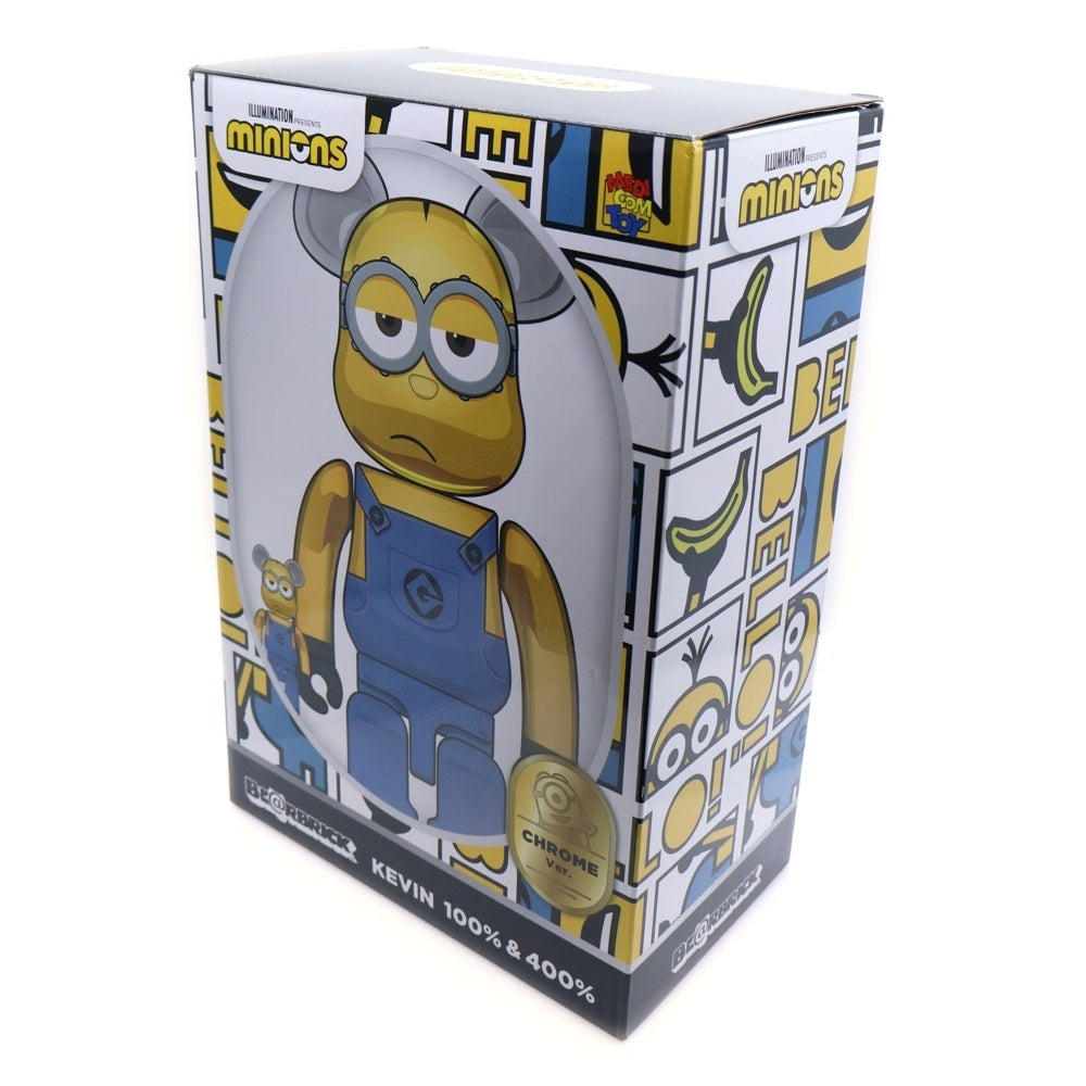MEDICOM TOY(メディコムトイ) BE@RBRICK KEVIN Chrome Ver. 100% & 400% イエロー
