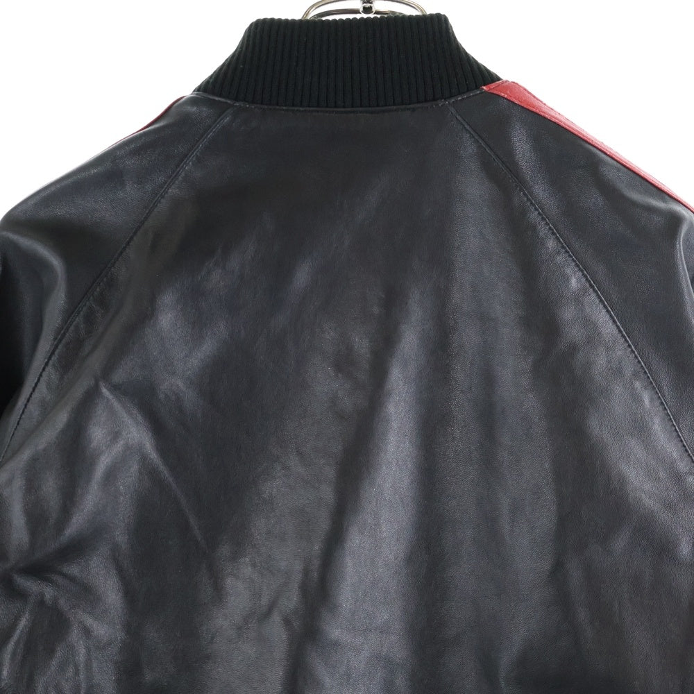 HYSTERIC GLAMOUR(ヒステリックグラマー) ADIOS LEATHER TRACK JACKET S レザー トラックジャケット ジャージ ブラック