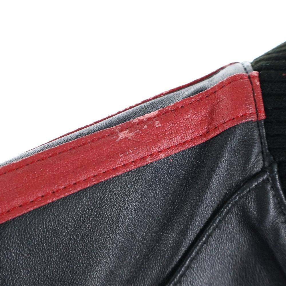 HYSTERIC GLAMOUR(ヒステリックグラマー) ADIOS LEATHER TRACK JACKET S レザー トラックジャケット ジャージ ブラック