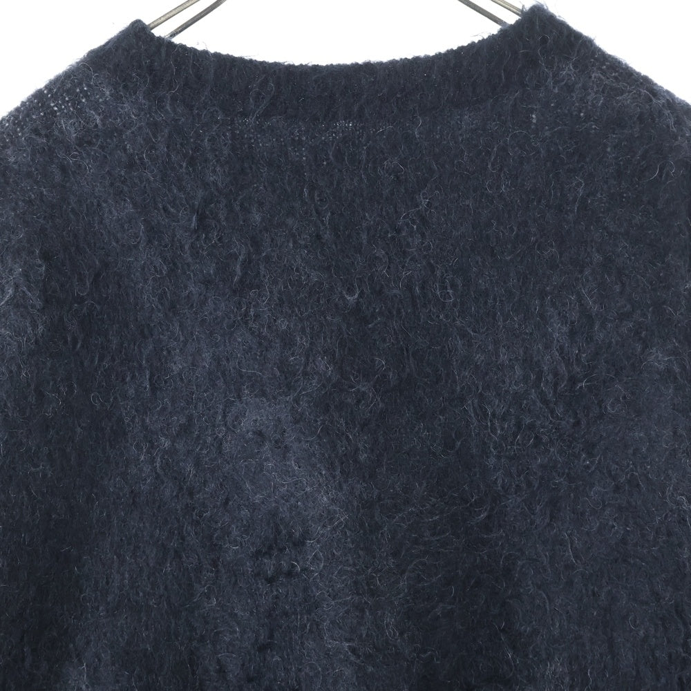 SAINT MICHAEL(セントマイケル) 23AW CREW NECK KNIT フロントロゴ モヘアニット セーター ブラック SM-A23-0000-042