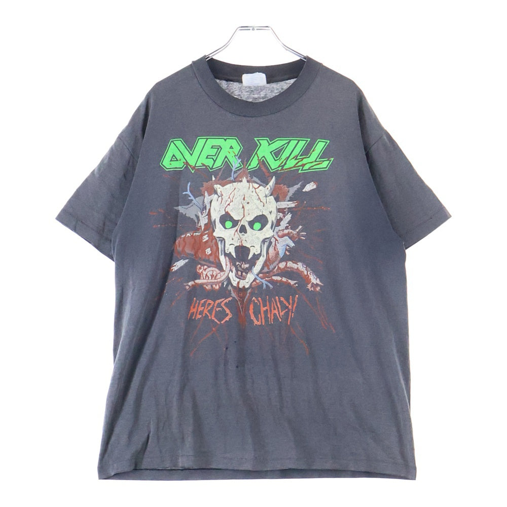 VINTAGE(ヴィンテージ) 90s OVERKILL FUCK クルーネック Tシャツ バンド