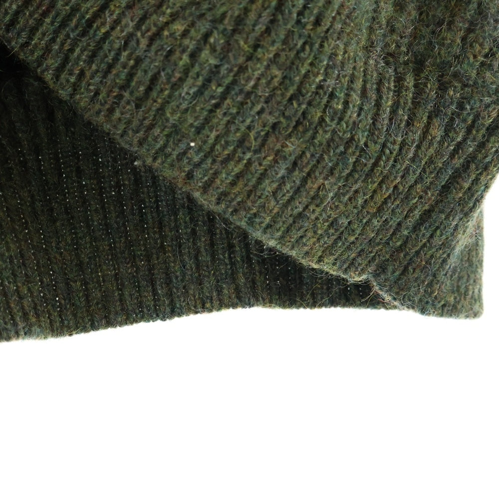 MAISON MARTIN MARGIELA 10(メゾンマルタンマルジェラ) 20AW モヘア混 ネックステッチ クルーネックニットセーター S30GP0320 グリーン