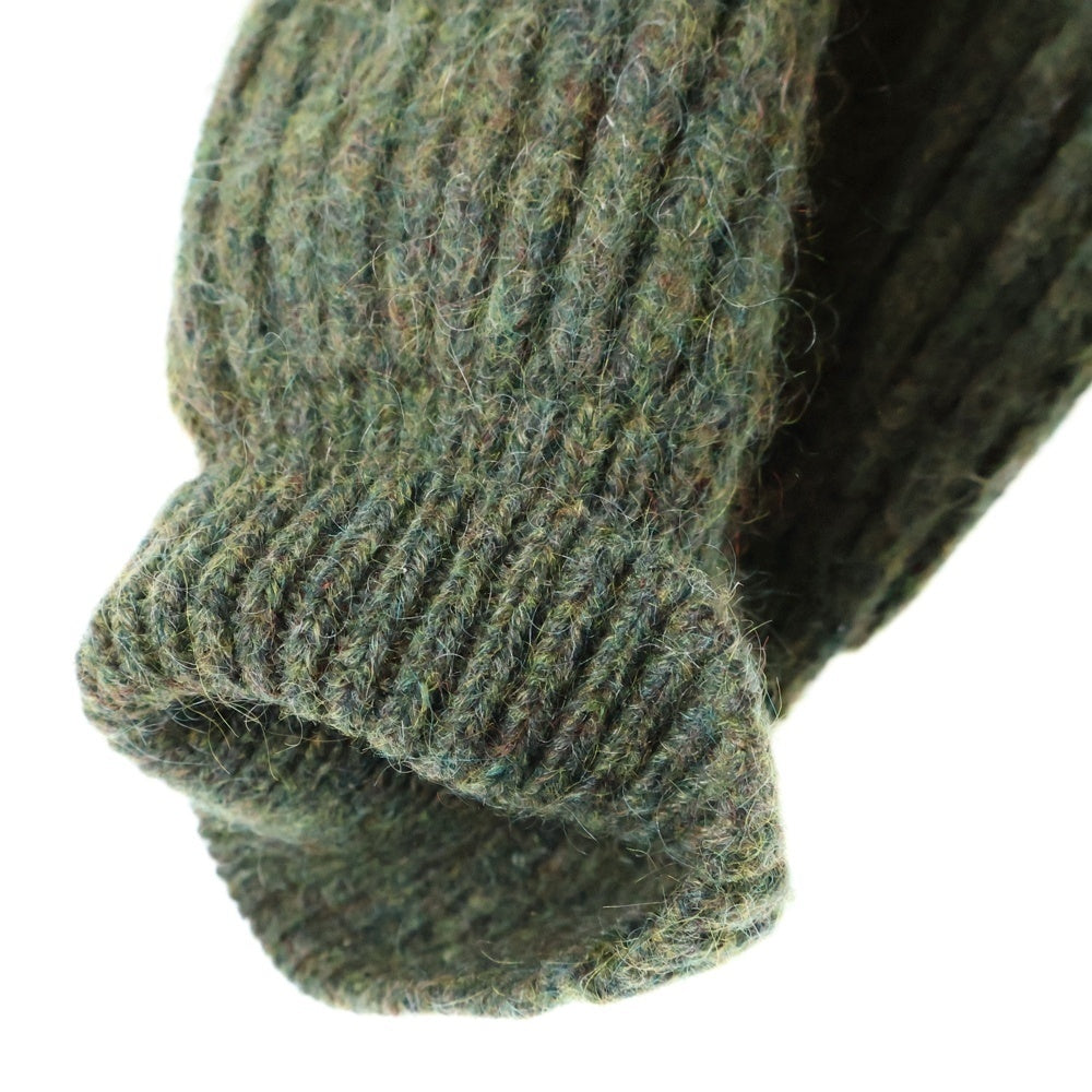 MAISON MARTIN MARGIELA 10(メゾンマルタンマルジェラ) 20AW モヘア混 ネックステッチ クルーネックニットセーター S30GP0320 グリーン