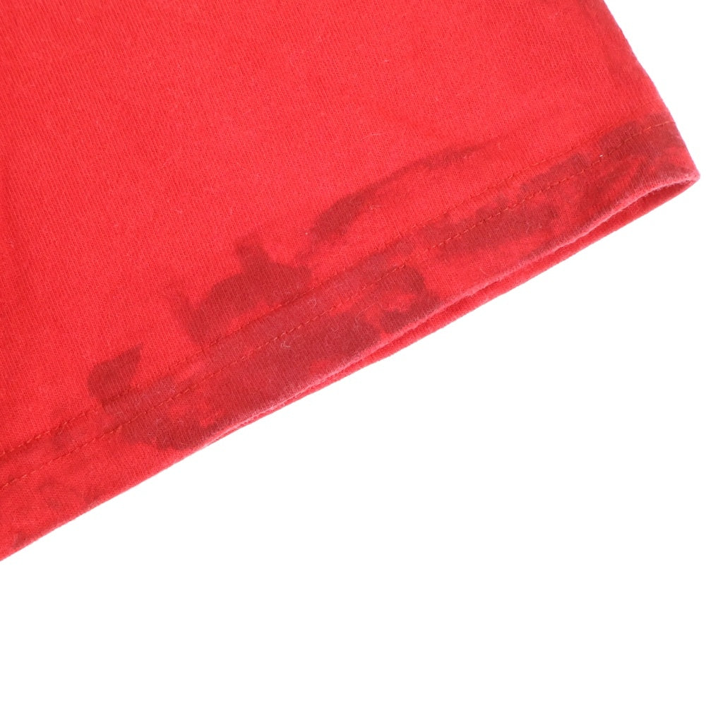 THUG CLUB(サグクラブ) 24AW Santoryu Master T-shirt ソードプリント ペンキ加工 レッド