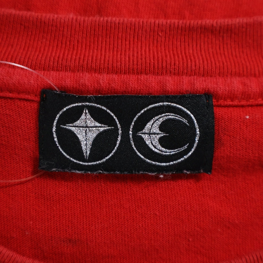 THUG CLUB(サグクラブ) 24AW Santoryu Master T-shirt ソードプリント ペンキ加工 レッド