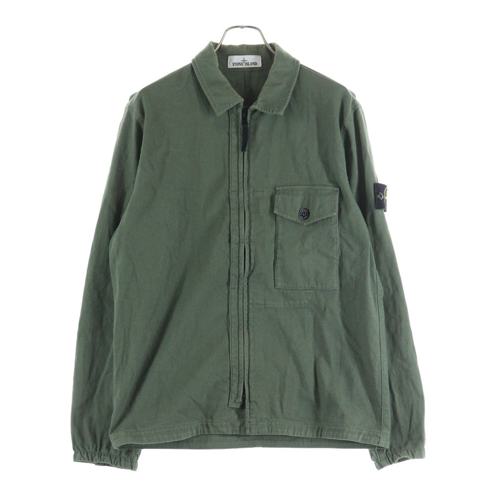 STONE ISLAND(ストーンアイランド) Garment dyed Zip Shirt Stone Island M カーキ ジャケット 751510704