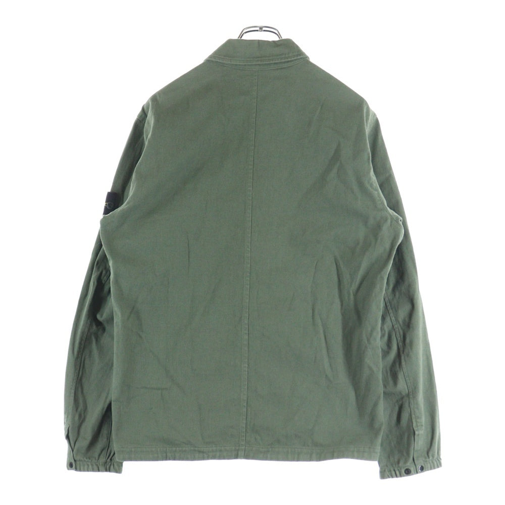 STONE ISLAND(ストーンアイランド) Garment dyed Zip Shirt Stone Island M カーキ ジャケット 751510704