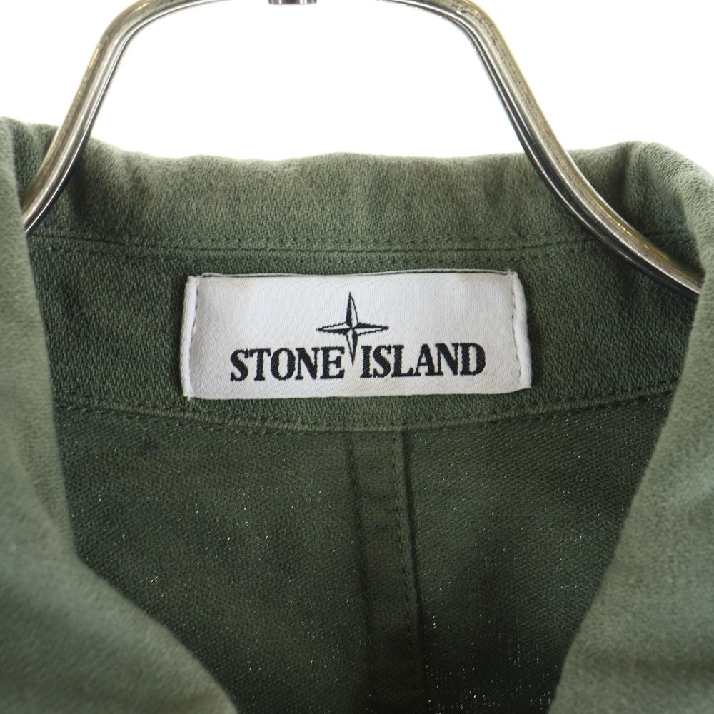 STONE ISLAND(ストーンアイランド) Garment dyed Zip Shirt Stone Island M カーキ ジャケット 751510704