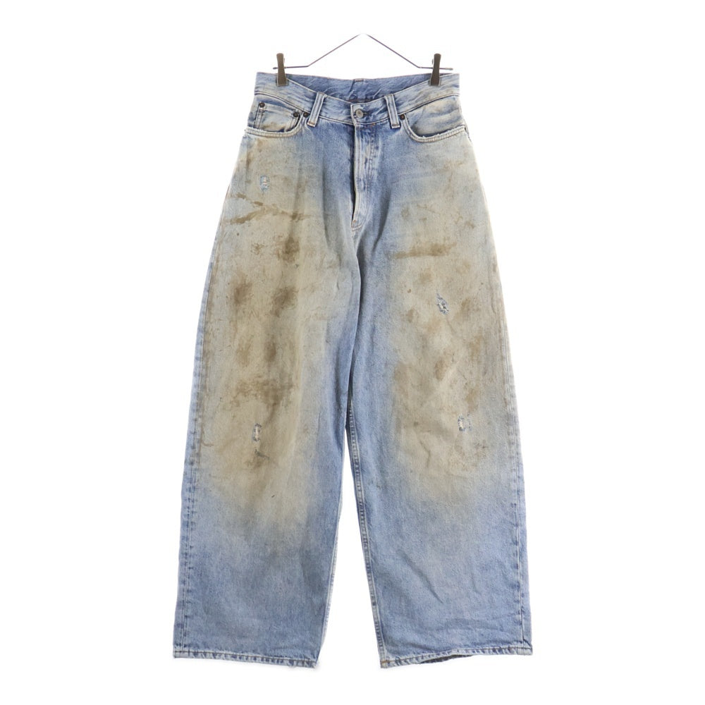 Acne Studios(アクネ ストゥディオズ) 23AW PENICILLIN SUPER BAGGY FIT JEANS ダメージデザイン ルーズフィット ボタンフライ デニムパンツ ジーンズ インディゴ C00054