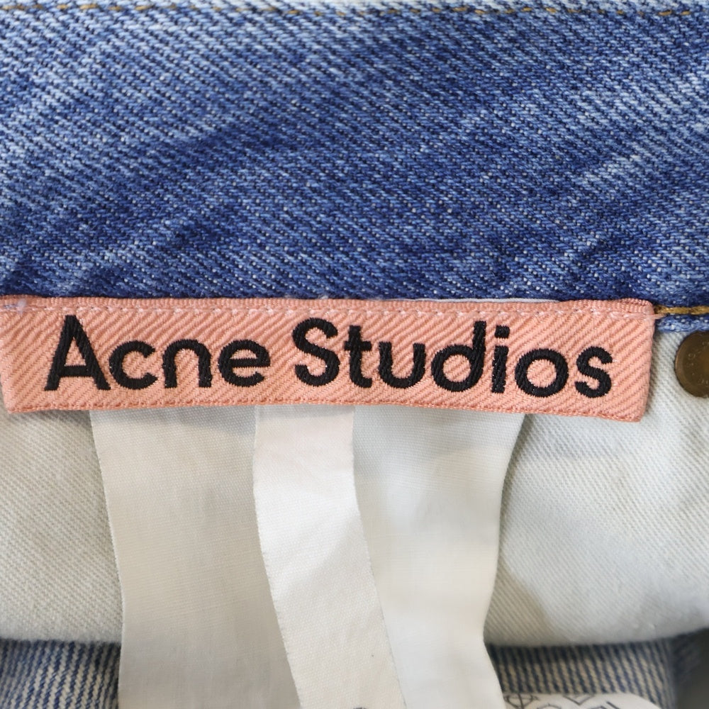 Acne Studios(アクネ ストゥディオズ) 23AW PENICILLIN SUPER BAGGY FIT JEANS ダメージデザイン ルーズフィット ボタンフライ デニムパンツ ジーンズ インディゴ C00054