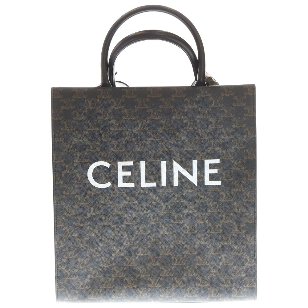 CELINE(セリーヌ) MEDIUM VERTICAL CABAS ミディアム バーティカル カバ ロゴ入りトリオンフキャンバス トートバッグ
