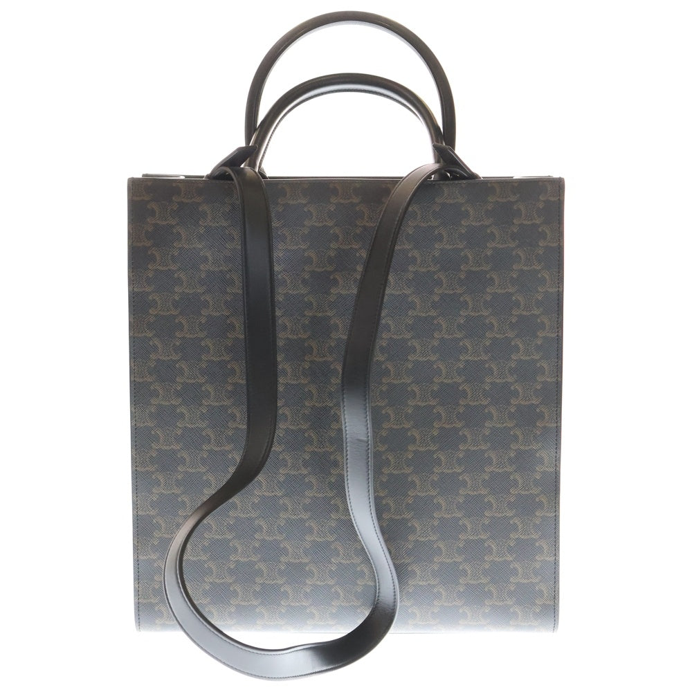 CELINE(セリーヌ) MEDIUM VERTICAL CABAS ミディアム バーティカル カバ ロゴ入りトリオンフキャンバス トートバッグ