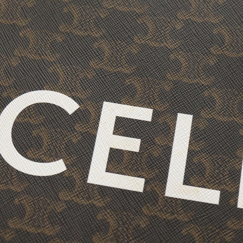 CELINE(セリーヌ) MEDIUM VERTICAL CABAS ミディアム バーティカル カバ ロゴ入りトリオンフキャンバス トートバッグ