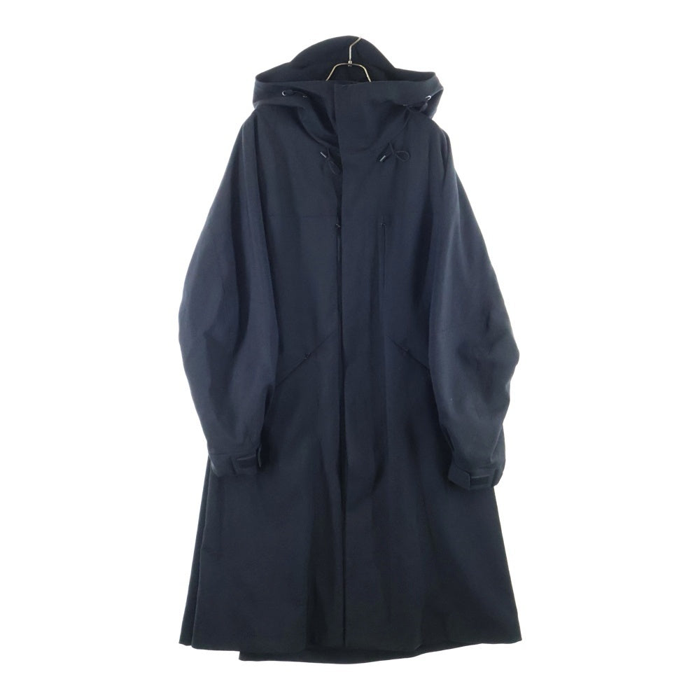 s'yte(サイト) PE/STRETCH TWILL OVERSIZED TECH HOODED COAT WITH FUNCTIONAL LINING フード コート ブラック 3