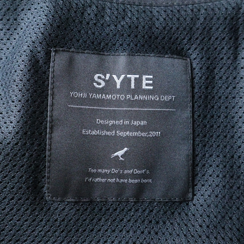 s'yte(サイト) PE/STRETCH TWILL OVERSIZED TECH HOODED COAT WITH FUNCTIONAL LINING フード コート ブラック 3