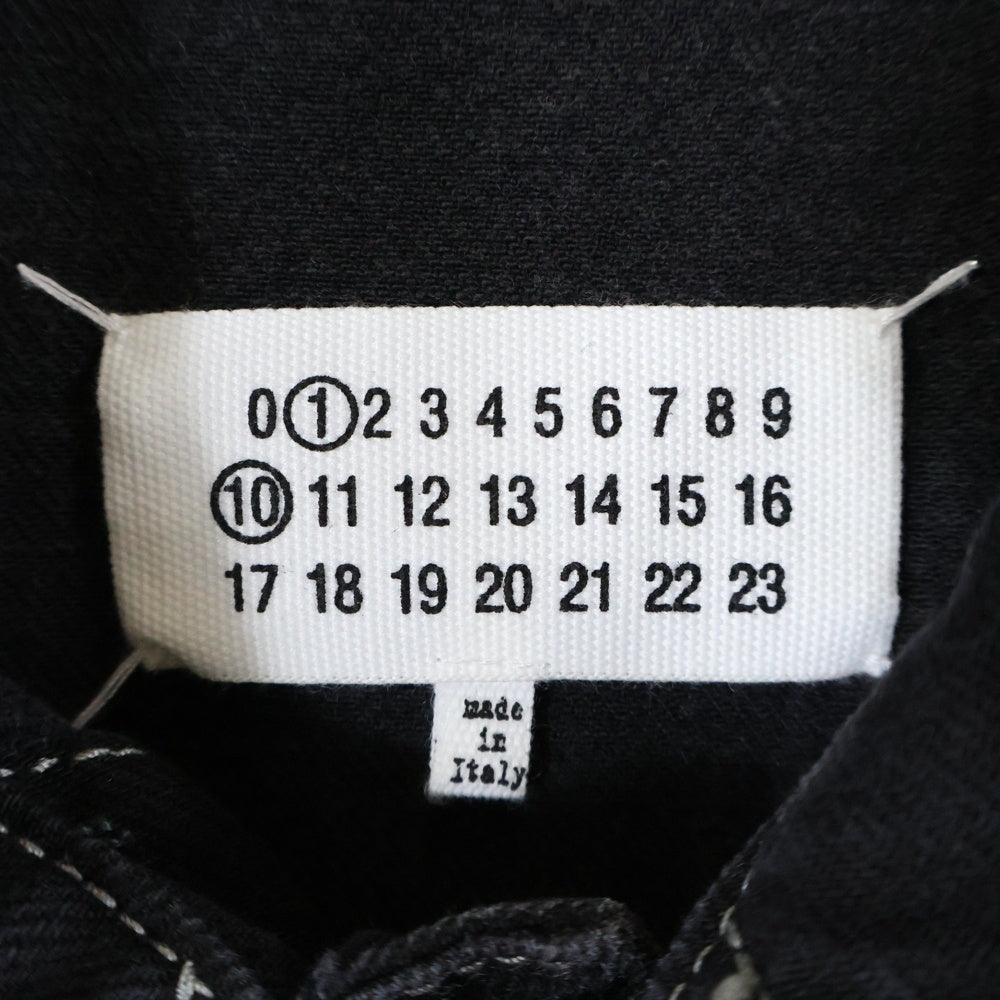 Maison Margiela 1 10(メゾンマルジェラ 1 10) デニムジャケット ペイントデニムカバーオール S51AM0475 S30842 ブラック