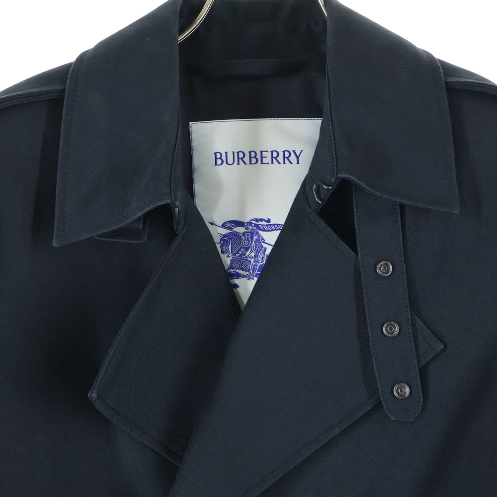 BURBERRY(バーバリー) Harrington Jacket ショート トレンチ ポリシルク シルク混 スナップ ブラック ジャケット 46