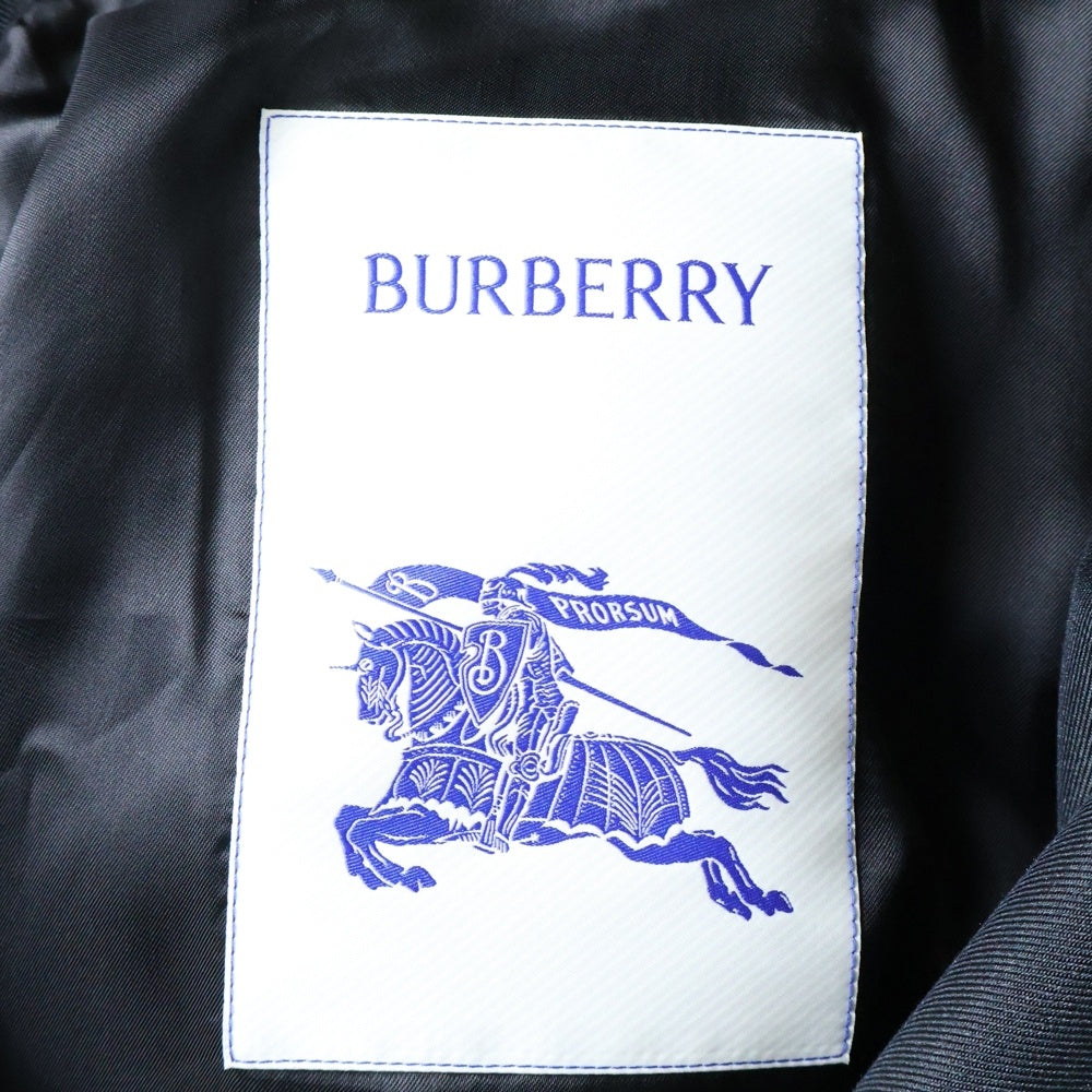 BURBERRY(バーバリー) Harrington Jacket ショート トレンチ ポリシルク シルク混 スナップ ブラック ジャケット 46