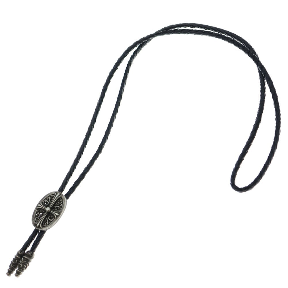 CHROME HEARTS(クロムハーツ) BOLOTIE OVALTINY タイニークラシックオーバルクロス ループタイ シルバー/ブラック BCA209