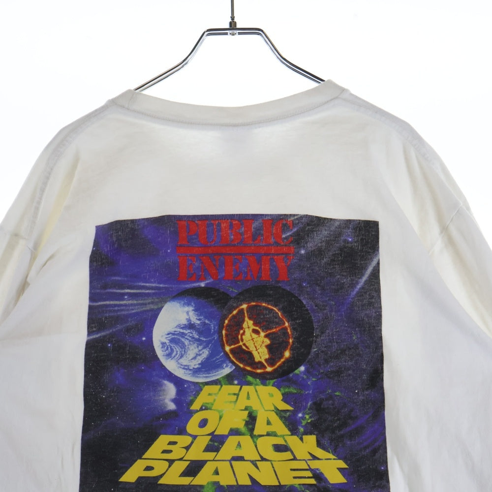 SUPREME(シュプリーム) 18SS ×UNDERCOVER Public Enemy Counterattack アンダーカバー パブリックエネミー クルーネックロングスリーブTシャツ ホワイト