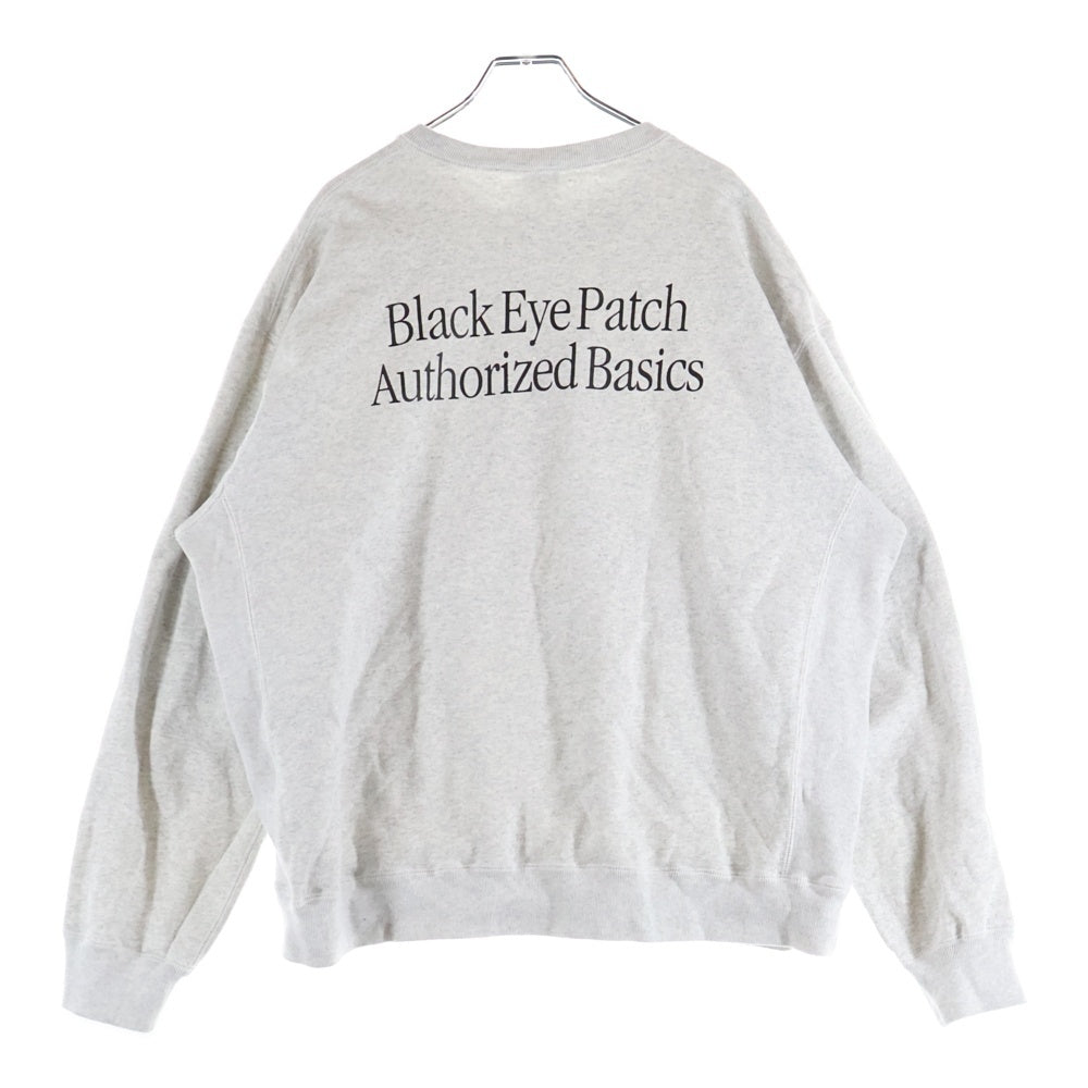 THE BLACK EYE PATCH(ブラックアイパッチ) BEP OS Logo Crew Sweat クルーネックスウェットシャツ トレーナー グレー