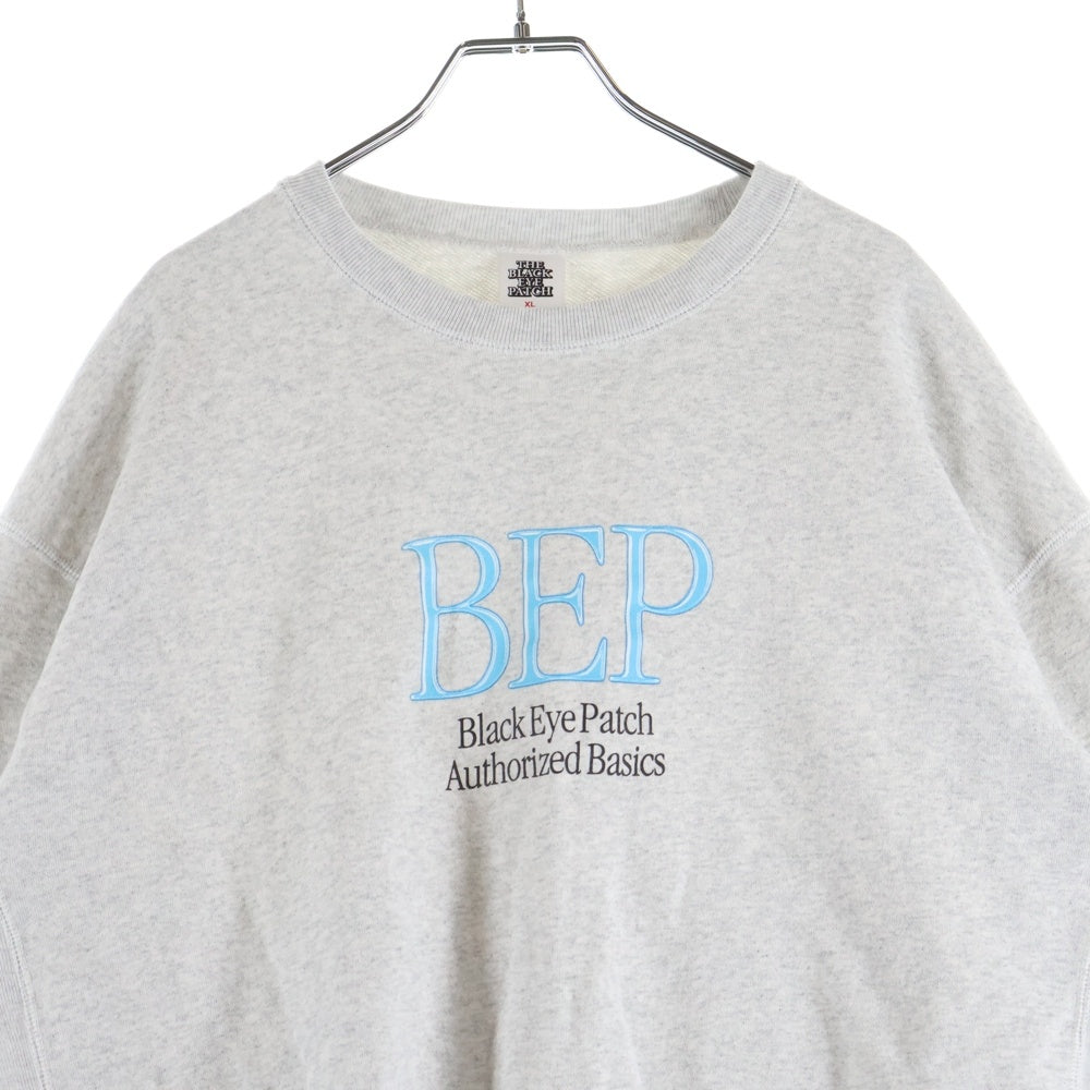 THE BLACK EYE PATCH(ブラックアイパッチ) BEP OS Logo Crew Sweat クルーネックスウェットシャツ トレーナー グレー