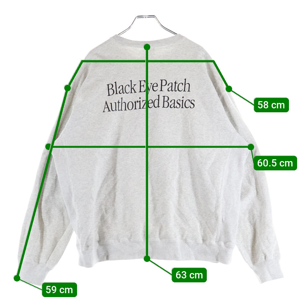THE BLACK EYE PATCH(ブラックアイパッチ) BEP OS Logo Crew Sweat クルーネックスウェットシャツ トレーナー グレー