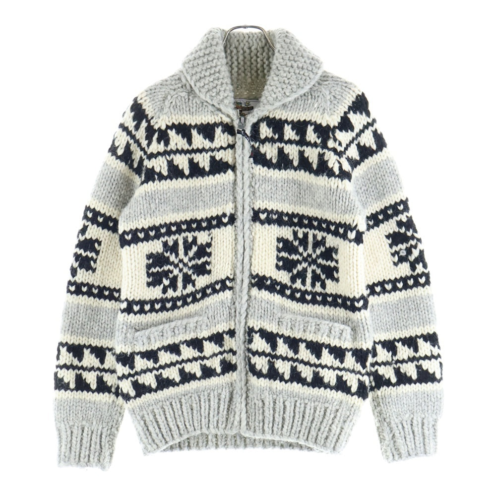 ka na ta(カナタ) カウチン ニットセーター グレー/ホワイト