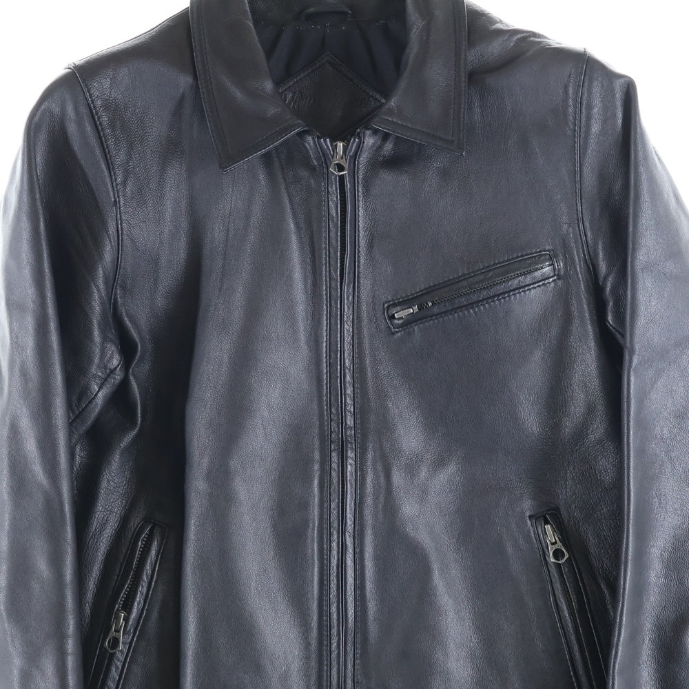HOUSE OF BLYES(ハウス オブ ブルース) ジップアップ レザー ジャケット ブラック 323002