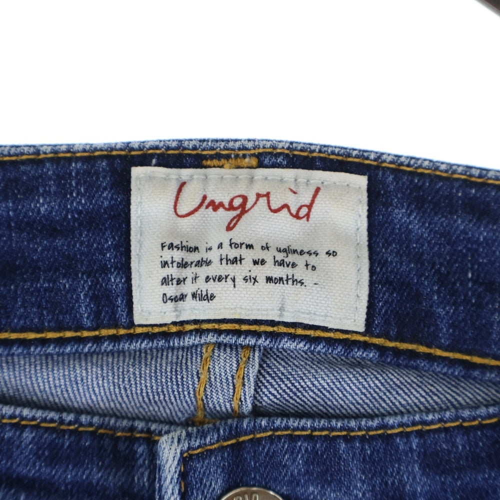 Ungrid(アングリッド) ストレッチ ダメージデニム インディゴ レディース 111611442001