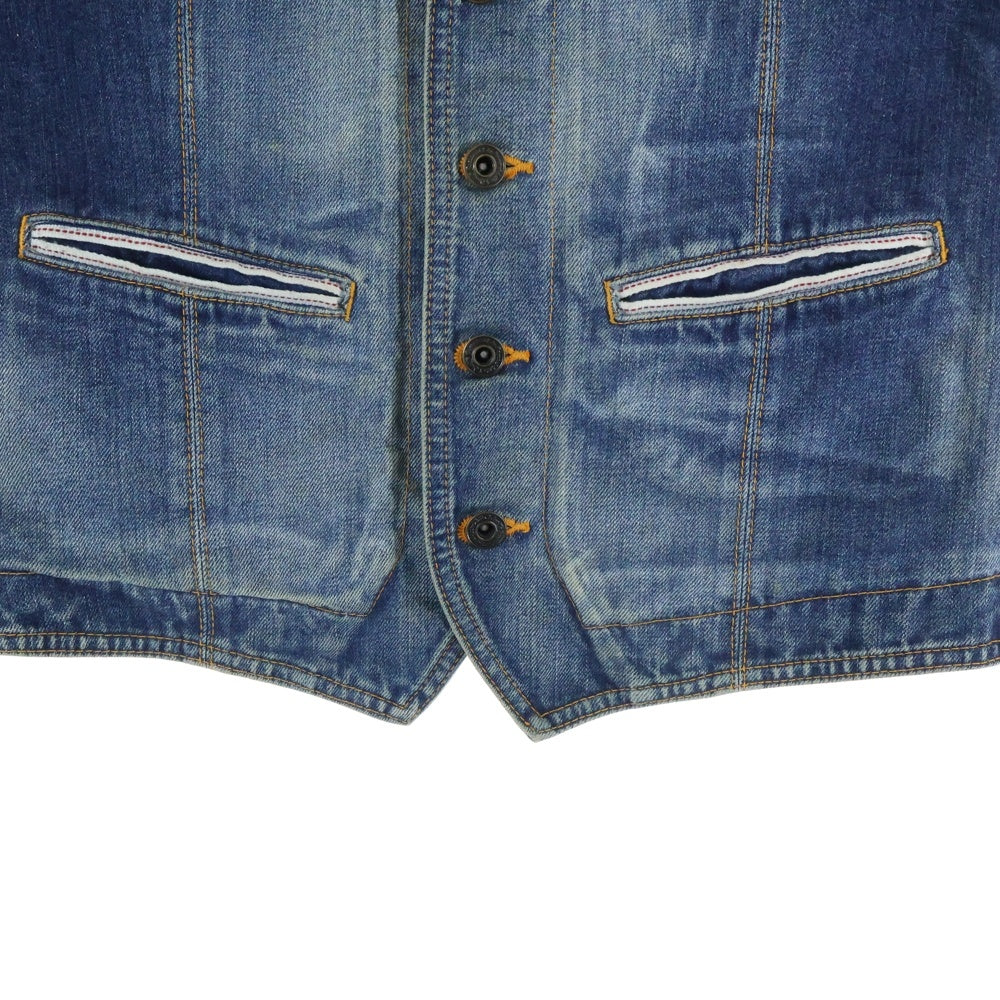 NO BRAND(ノーブランド) (BAGARCH バガーチ) デニムベスト インディゴ BH-452