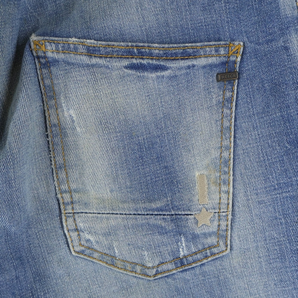 REIGN(レイン) スター刺繍 デニムパンツ インディゴ 70241115