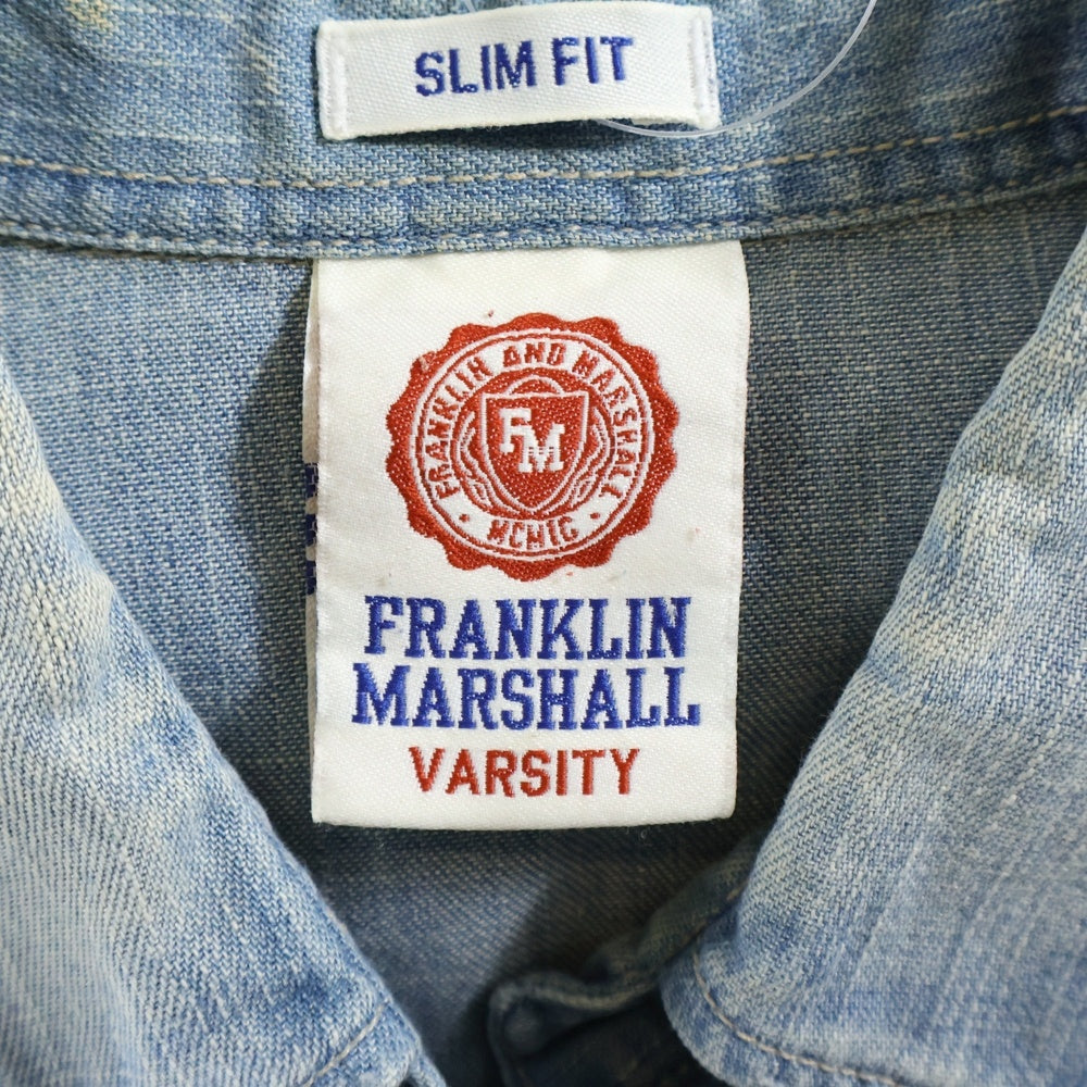 FRANKLIN&MARSHALL(フランクリンアンドマーシャル) Wayne Denim Light Wash Shirt デニム 長袖シャツ インディゴ SHMVA374CON
