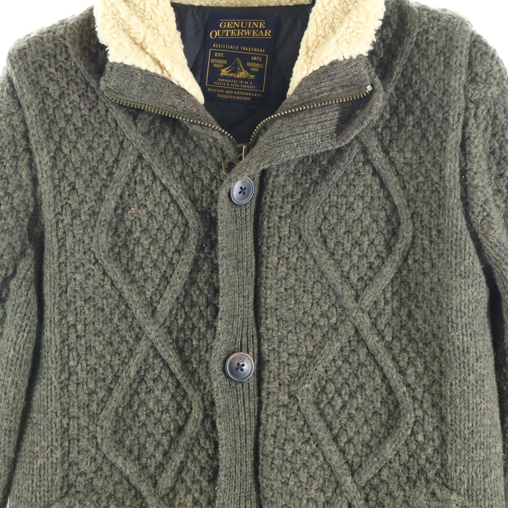 SCOTCH&SODA(スコッチ アンド ソーダ) ケーブルニットジャケット カーキ